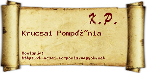 Krucsai Pompónia névjegykártya